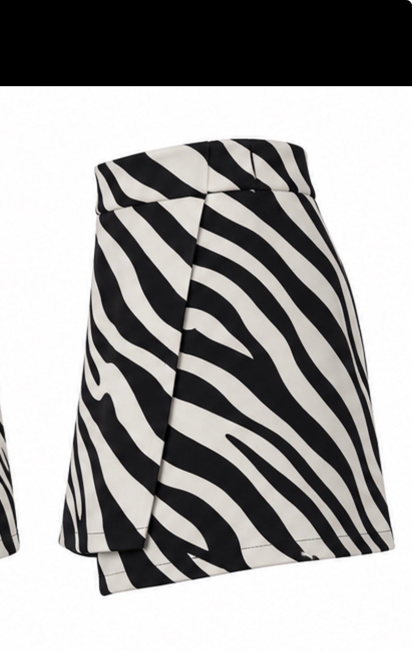Falda pantalón cebra