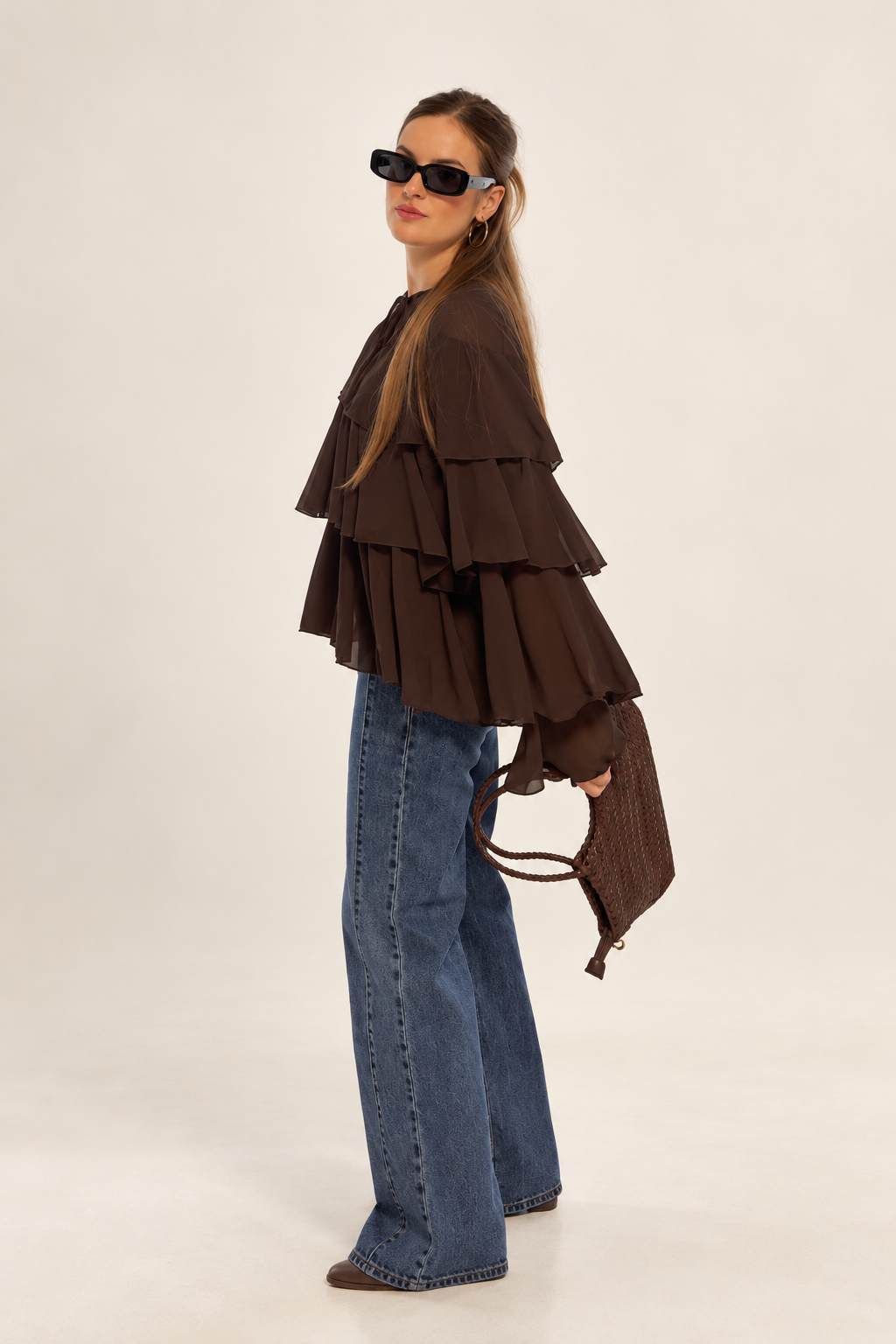 Blusa volantes gasa