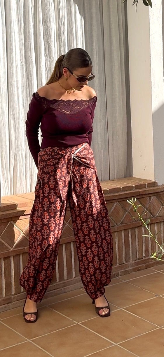 Camiseta Lace vino