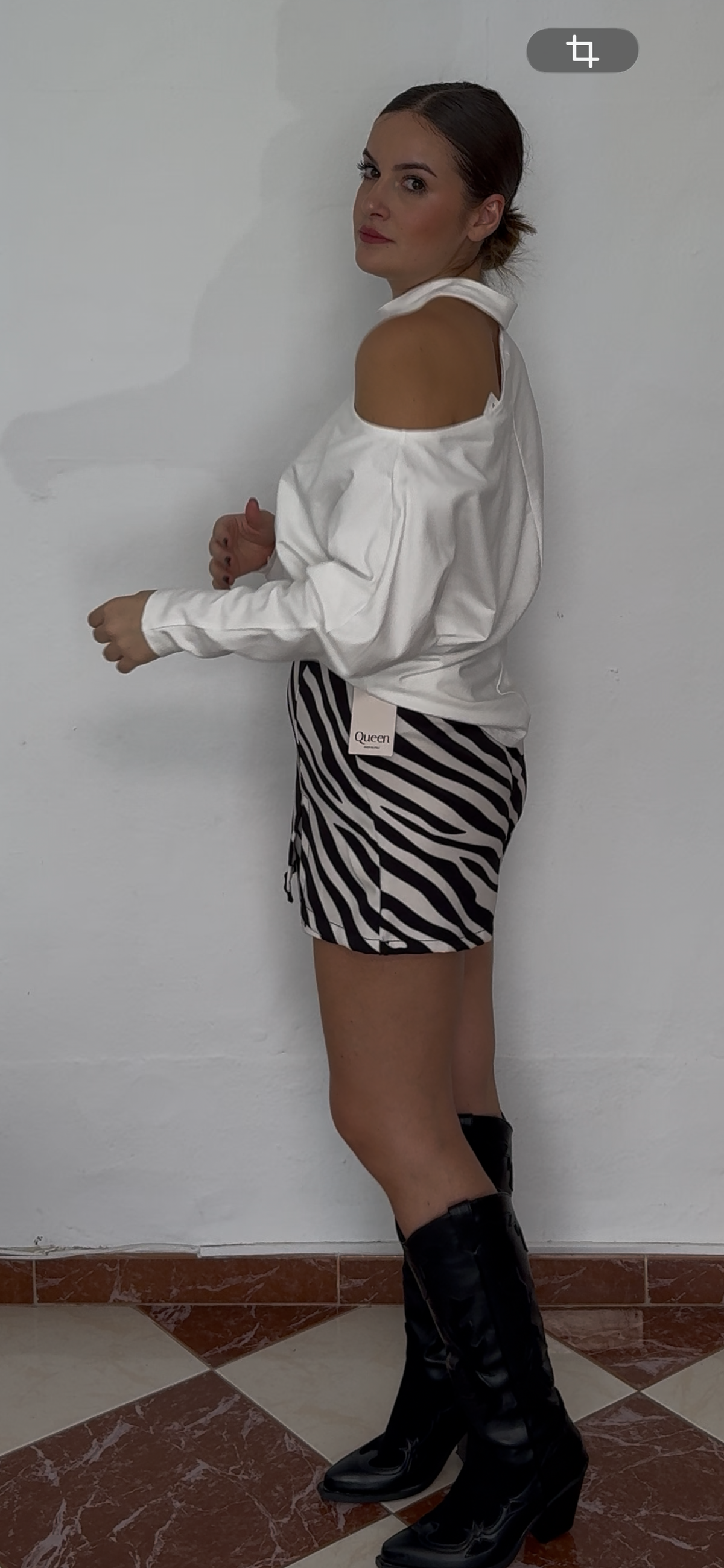 Falda pantalón cebra