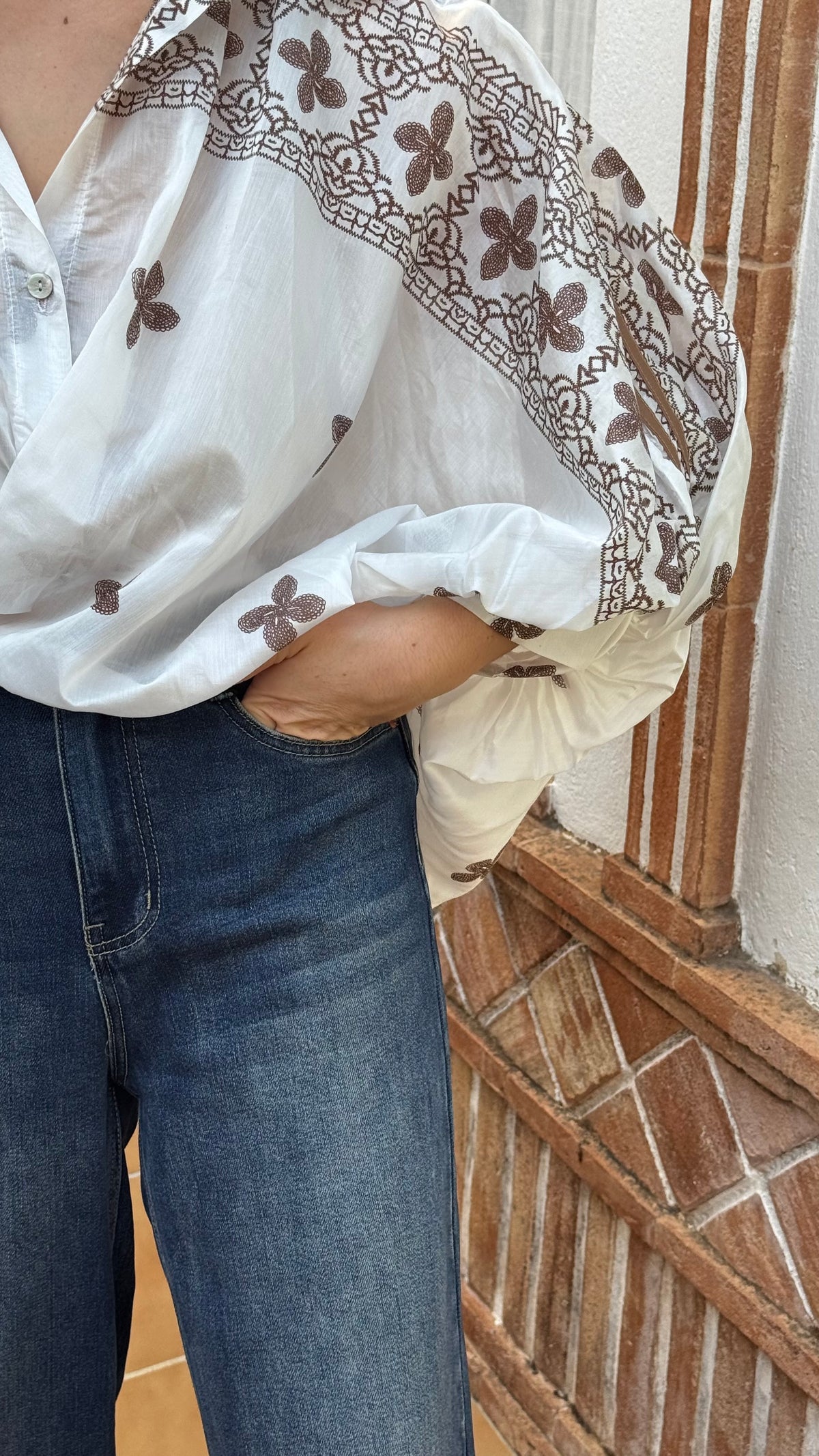 Camisa boho Gasa