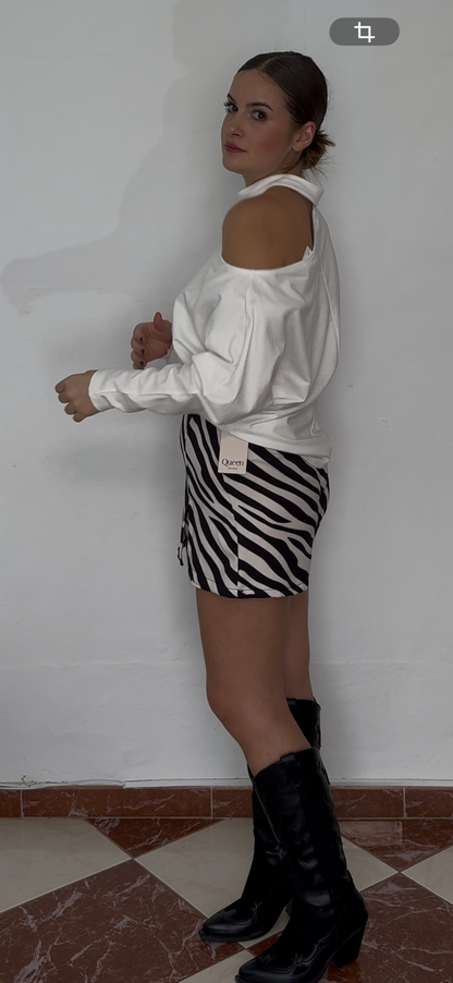 Falda pantalón cebra