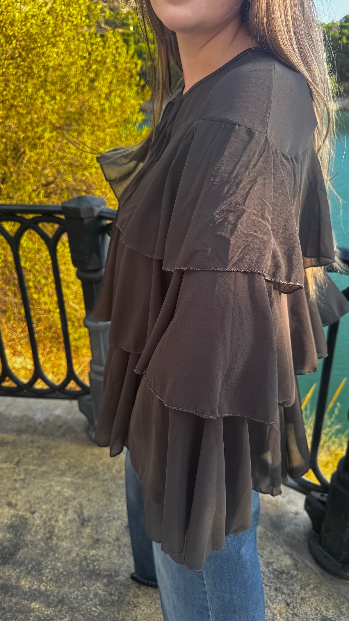 Blusa volantes gasa