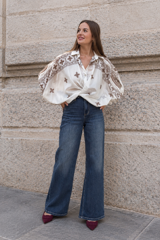 Camisa boho Gasa