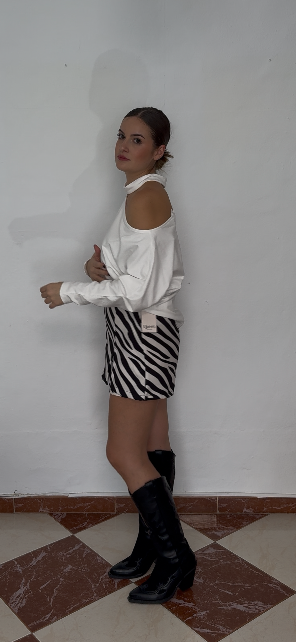 Falda pantalón cebra