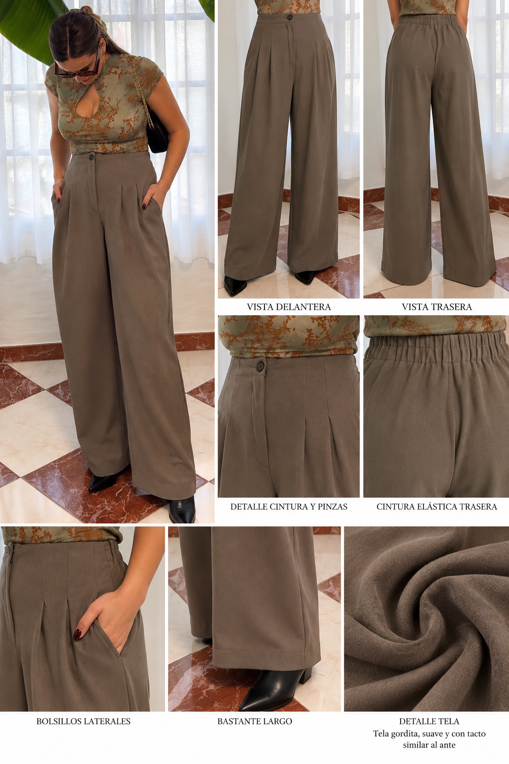 Pantalón largo pinza